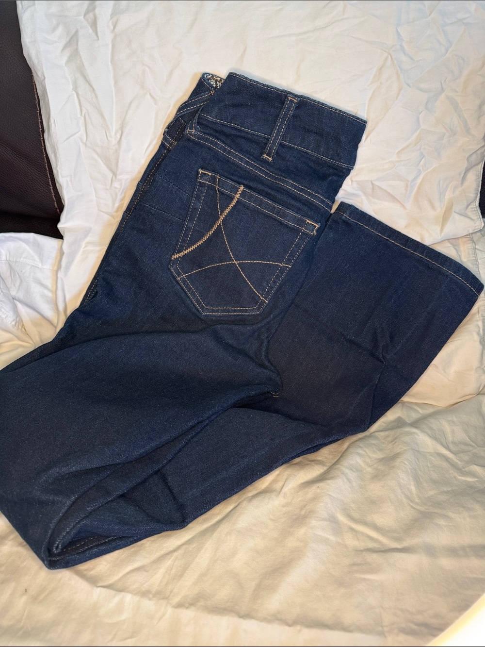 Ariat Women's REAL Ella Perfect Rise Straight Leg Jeans Dark Wash